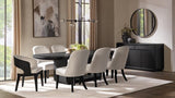 Leandro 9-piece Rectangular Dining Table Set - Burnished Black