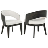 Leandro Upholstered Dining Arm Chair - Cream (Set of 2)