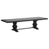 Florence 7-piece 126-inch Extension Dining Table Set - Distressed Black