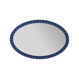 Varsha Oval Glossy Navy Mirror