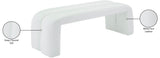 Arc Contemporary Faux Leather Bench - Stylish Seating for Bedroom, Foyer, or Entryway Decor