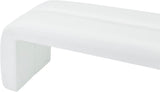 Arc Contemporary Faux Leather Bench - Stylish Seating for Bedroom, Foyer, or Entryway Decor