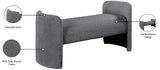 Peyton Contemporary Bench with Rounded Arms for Stylish Seating in Bedroom or Entryway Décor