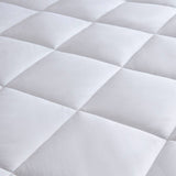Fluffy Mattress Pad with Polyester Fiber Fill, White