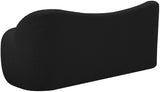 Flair Contemporary Bench with Curved Back - Elegant Seating Solution for Modern Home Decor