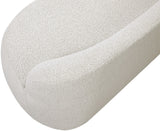 Flair Contemporary Bench with Curved Back - Elegant Seating Solution for Modern Home Decor