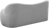 Flair Contemporary Bench with Curved Back - Elegant Seating Solution for Modern Home Decor