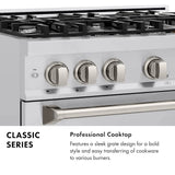 ZLINE 48" Dual Fuel Range, Gas Cooktop, Electric Convection Oven Stainless Steel, CDR48
