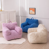 MAXYOYO Kids Bean Bag Chair, Corduroy Bean Bag Couch with Armrests for Children's Room (Purple)
