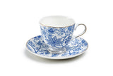 Blue Blossom Porcelain Tea Cup & Saucer, 7oz
