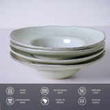 DEEP RIM PLATE STONEWARE Ø 11.02x2.56" PISTACHE