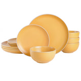 Gibson Home Rockaway 12-Piece Stoneware Dinnerware Set