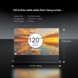 Long-Throw Projector Valerion Pro2 + AWOL Floor Rising Matte White Screen + Valerion ThunderBeat 5.1.2 Bundle