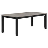 Elodie 7-Piece Rectangular Extension Leaf Dining Set Black