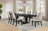 Phelps 7-Piece Rectangular Dining Table Set – Distressed Noir