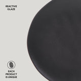 DINNER PLATE ORGANIC STONEWARE Ø 10.43" MATTE BLACK