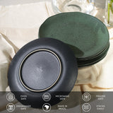 DINNER PLATE ORGANIC STONEWARE Ø 10.43" GREENERY