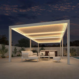 PURPLELEAF Strip Light, Upgraded Version 3000K Warm White Light, 24V Safe Low Voltage Waterproof Strip Light, Suitable for Louvered Pergola