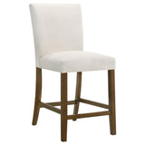 Paxton 5-Piece Round Glass Top Counter Height Dining Set Beige
