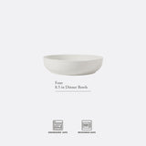 Gibson Home Zen Buffet 6-Piece 41oz Large Pasta Bowls Porcelain Ceramic Chip and Scratch Resistant Shallow Salad Bowl, Serving Bowls, Soup Bowls Set, Dishwasher & Microwave Safe White