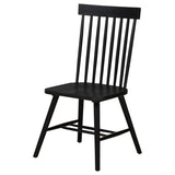 Andrews Windsor Spindle Back Dining Side Chair - Black (Set of 2)