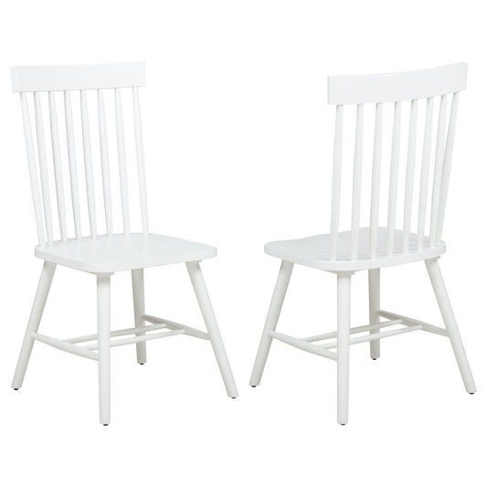 Andrews Windsor Spindle Back Dining Side Chair - White (Set of 2)