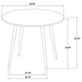 Andrews 5-Piece Round Counter Dining Set Light Ash and White