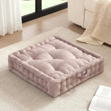 Poly Chenille Tufted Square Floor Pillow Cushion