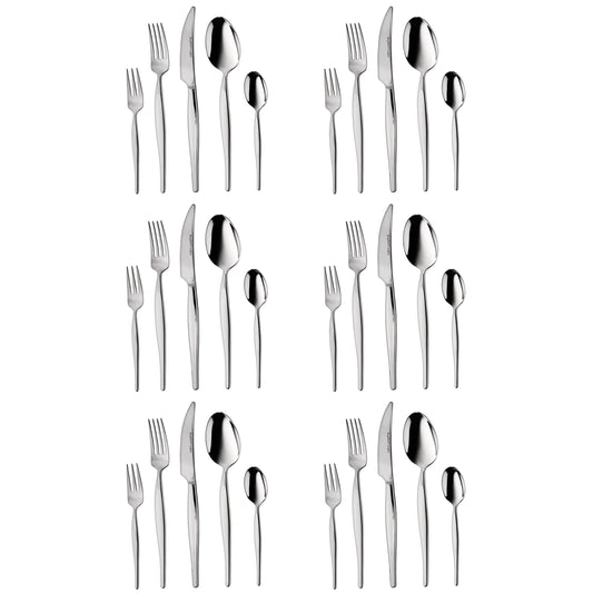 BergHOFF Essentials 30Pc 18/10 Stainless Steel Flatware Set, Finesse