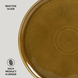 DINNER PLATE BIO STONEWARE Ø 10.83" AMBER