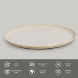 LINHAS DINNER PLATE STONEWARE Ø 10.83" LATTE