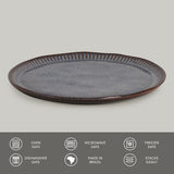 LINHAS DINNER PLATE STONEWARE Ø 10.83" TITANIUM