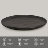 LINHAS DINNER PLATE STONEWARE Ø 10.83" MATTE BLACK