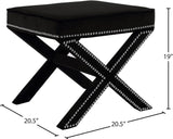 Nixon Velvet Upholstered Stool