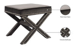 Nixon Velvet Upholstered Stool
