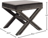 Nixon Velvet Upholstered Stool