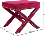 Nixon Velvet Upholstered Stool