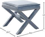 Nixon Velvet Upholstered Stool