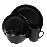 Gibson Home Rockaway Gold 16-Piece Stoneware Dinnerware Set