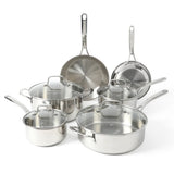 Martha Stewart Castelle 10-Piece Stainless Steel Cookware Set