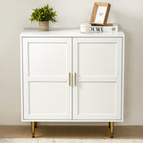 2-Door Storage Cabinet, Modern Wood Credenza with Shelves