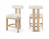 Arienzo - Velvet Performance Fabric Upholstered Counter Stool (Set of 2)