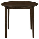 Bucknell 3-piece Round Drop Leaf Dining Table Set Cappuccino