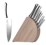 BergHOFF Concavo 8pc Stainless Steel Knife Set with Block