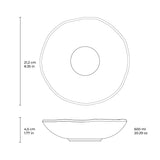 SOUP PLATE ORGANIC STONEWARE Ø 8.35" CHROMIUM