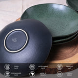 SOUP PLATE ORGANIC STONEWARE Ø 8.35" GREENERY