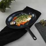 BergHOFF DiNA Helix Recycled Aluminum Nonstick Ceramic Fish Pan, 13.25"