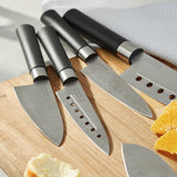 BergHOFF DiNA Codon Stainless Steel Santoku Knife with Holes, 5"