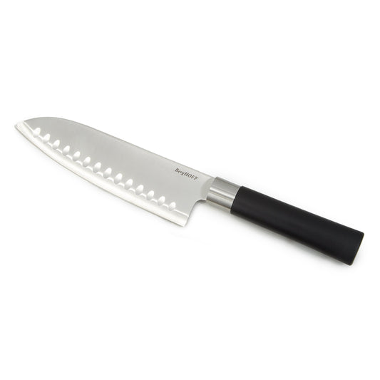 BergHOFF DiNA Codon Stainless Steel Scalloped Santoku Knife, 6.75"