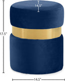 Hailey Velvet Upholstered Stool